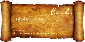 Csávás Lilla névjegykártya