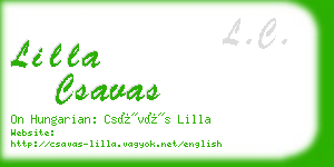 lilla csavas business card